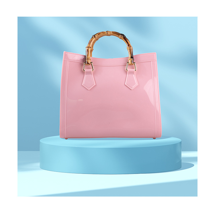 Women's Large PVC Solid Color Vintage Style Classic Style Magnetic Buckle Jelly Bag display picture 2