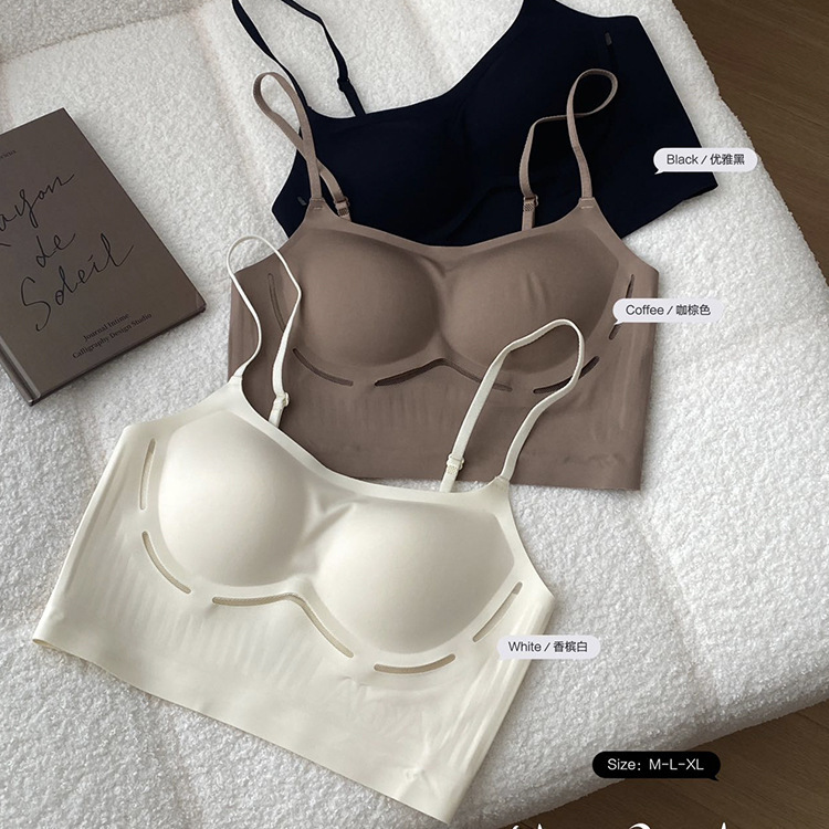 Clearance Sale: Seamless Beauty Back Bra for Women, Small Chest, Push-Up, Comfortable Tank Top, Wireless Integrated Bra, Thin