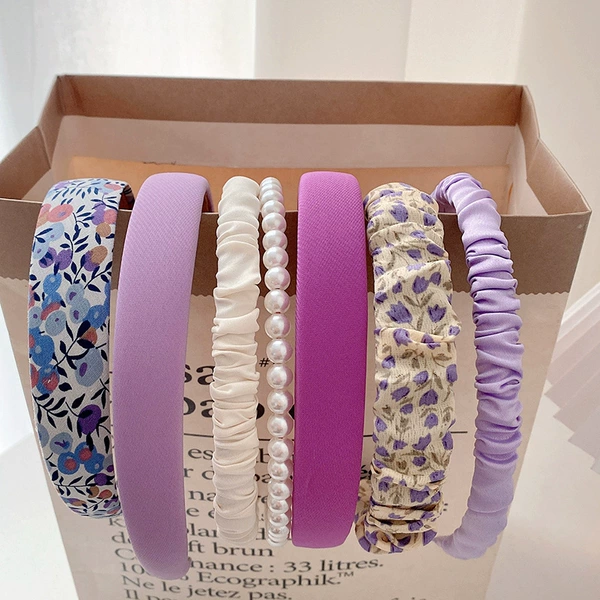 Purple headband, set, wide color palette