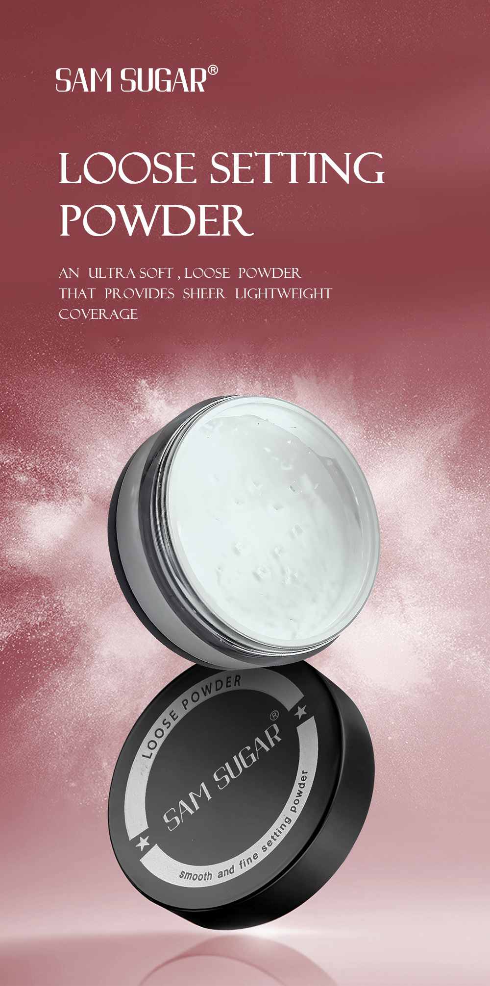 SAM SUGAR's setting loose powder is not prone to smudge and loose powder Specification drawing