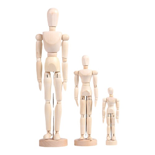 Painting joints handmade puppet toys flexible art painting sketch puppet human body wooden model