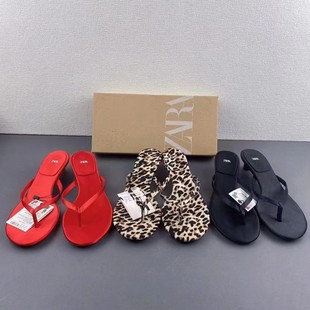 ZA Autumn 2024 New Simple Herringbox High Heels Open Toe All-match French Round Toe Outer Wear High Heel Slippers