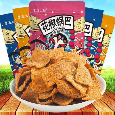 花椒锅巴18g*4袋网红麻辣解馋小吃椒香酥脆食品休闲零食整箱批发|ms