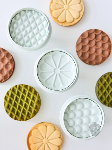 Ins style retro waffle mold corrugated flower cake three-dimensional seal mold Internet celebrity home parent-child baking
