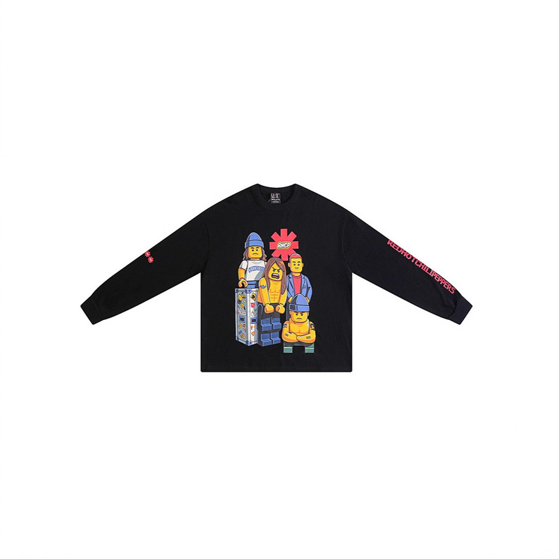 Red Hot Chili Peppers Rhcpx Lego Long-Sleeved Limited Q Version Green Goblin T-Shirt Heavyweight Long-Sleeved Men's and Women's Fashion Versatile