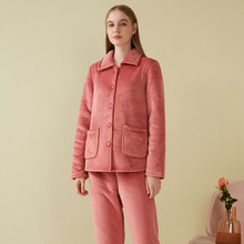 【480g加厚】羊羔绒女款冬季睡衣浅休女士贝贝绒冬款睡衣