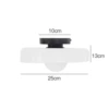 25cm white glass ceiling model