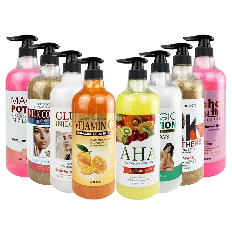 跨境英文VITAMIN C ANTI-AGING SHOWER GEL AHA BEAUTYSKIN沐浴露