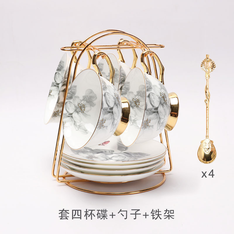 Nórdico ins simple Hueso fresco China taza de café y platillo traje lujo luz tarde juego té novias regalo