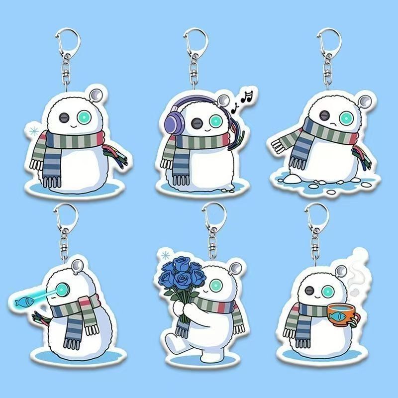 Cai Xukun Coldy Merchandise Ikun Acrylic Snowman Cute and Stylish Backpack Keychain