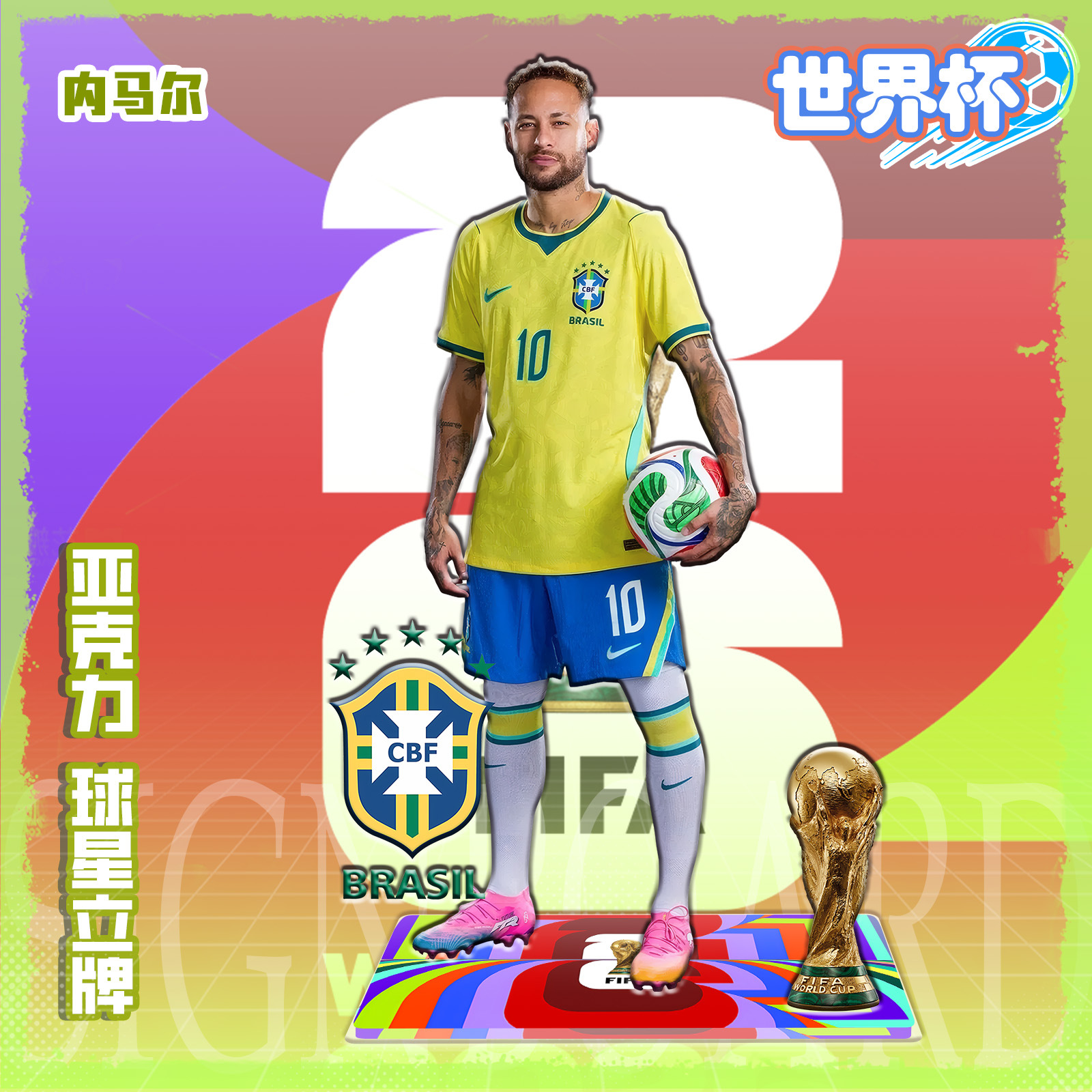 Figura Acrílica de Estrella de Fútbol de Acrílico, para Regalo de Cumpleaños