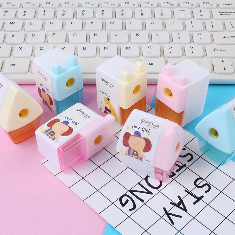 Мультфильм животных точилка маленькая точилка для карандашей дети учеников начальной школы на одно отверстие точилка ручка точилка чистый нож канцелярские принадлежности