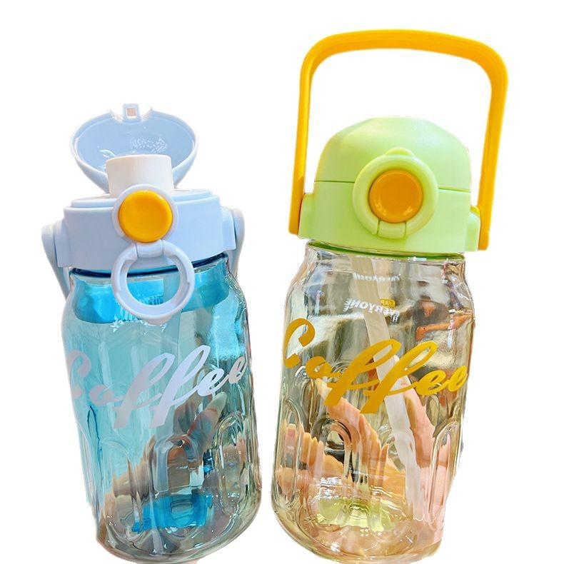 Yitong nueva taza de agua portátil taza de paja de alumno taza de plástico al aire libre hervidor de agua al por mayor