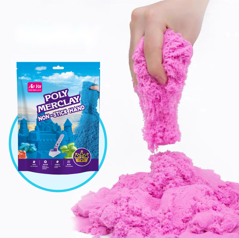 Aoyu Oil-Based Space Toy Sand Wholesale Amusement Park Magic Stretch Sand Non-Sticky Colorful Sand Cotton Power Sand Aoyu Oil-Based Space Toy Sand Wholesale Amusement Park Magic Stretch Sand Non-Sticky Colorful Sand Cotton Power Sand