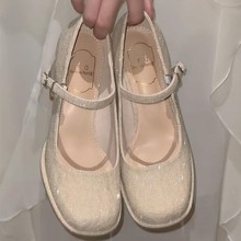 裙子玛丽珍高跟鞋晚风伴娘鞋婚鞋夏季旗袍新款温柔优雅感配晚