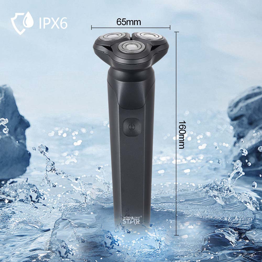 WinningStar Cross-border Type-C para hombre recargable de larga duración para el hogar portátil de 3 cabezas afeitadora eléctrica