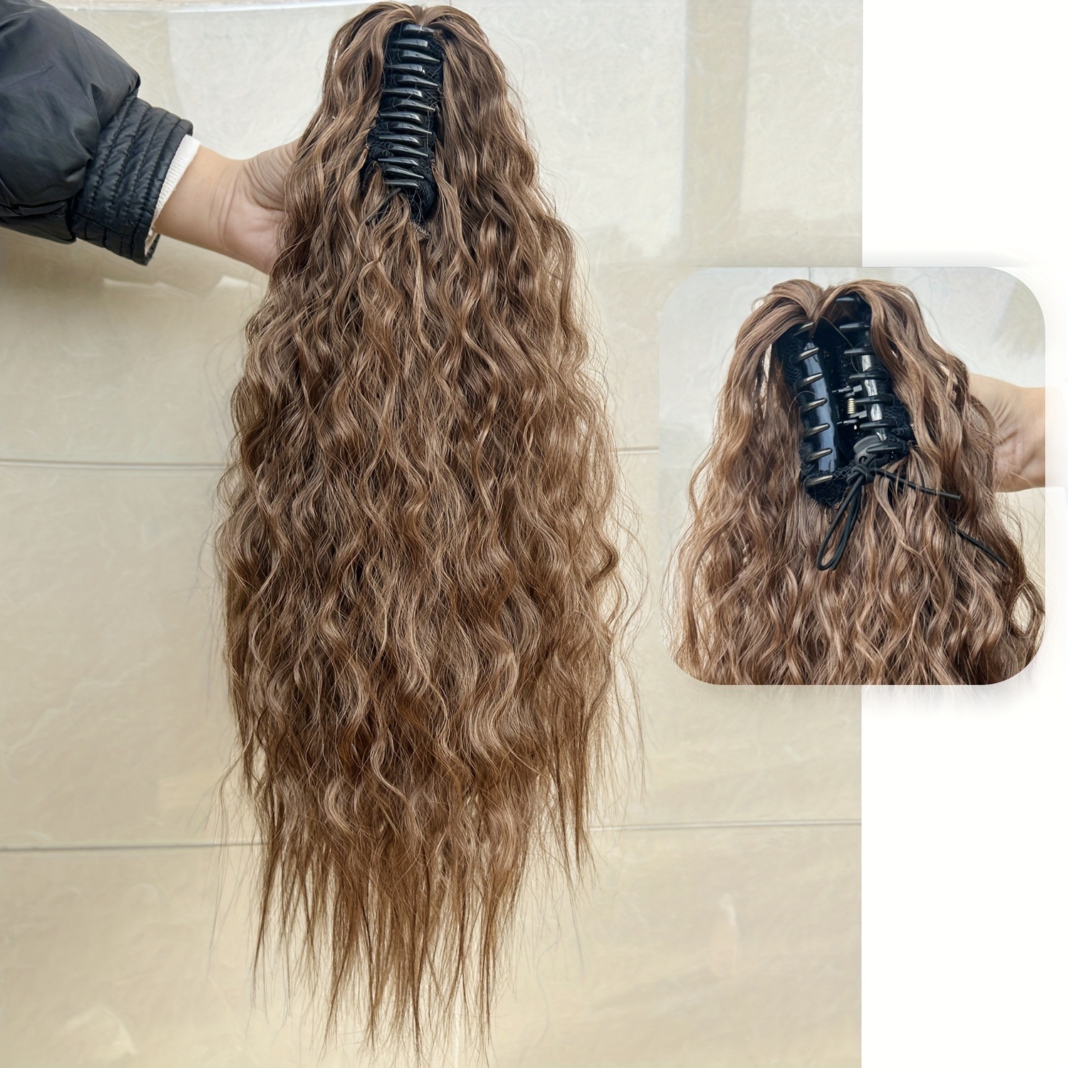 Comercio exterior Europa y Estados Unidos agarrar clip de cola de caballo pequeño rollo de cola de caballo peluca