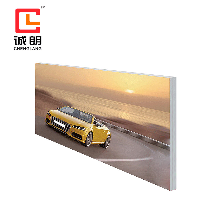 佛山内嵌灯箱铝型材12cm双面卡布型材无边卡布软膜广告灯箱料铝材