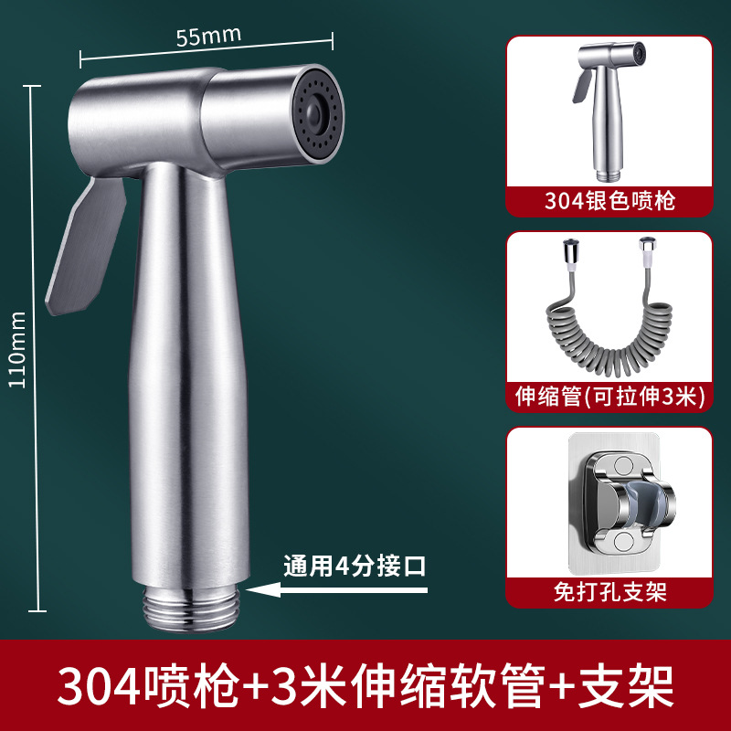304 실버 스프레이 건 + 3 m 텔레스코픽 튜브 + 펀치프리 브래킷