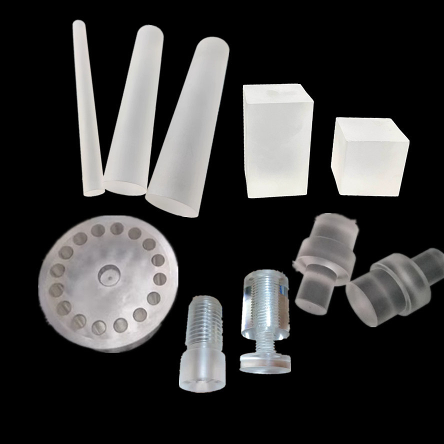 透明磨砂亚克力板透光有机玻璃方块圆棒喷砂抛光数控车床加工