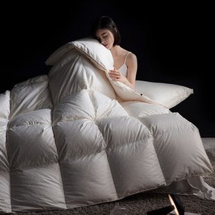 [Gift selection] Polish imported Supreme white goose down quilt winter thickened warm jacquard white goose down quilt core