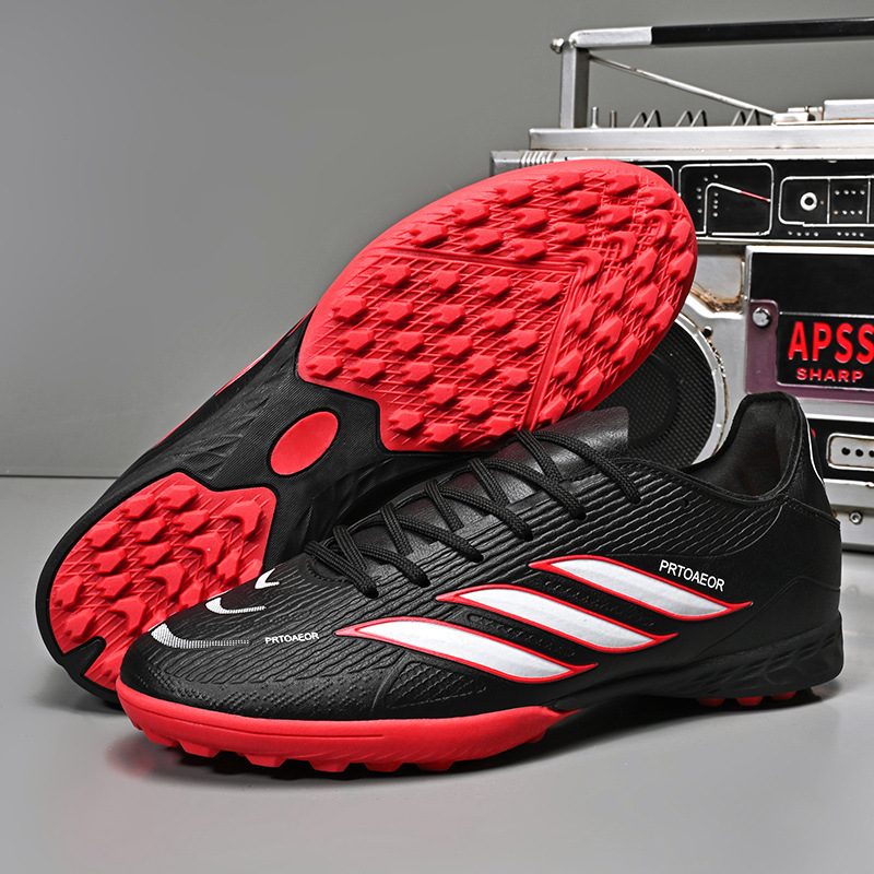 Tenis de Fútbol de Caña Baja para Entrenamiento Tacos Largos y TF Suela TPU y Gamuza Ligero image 3