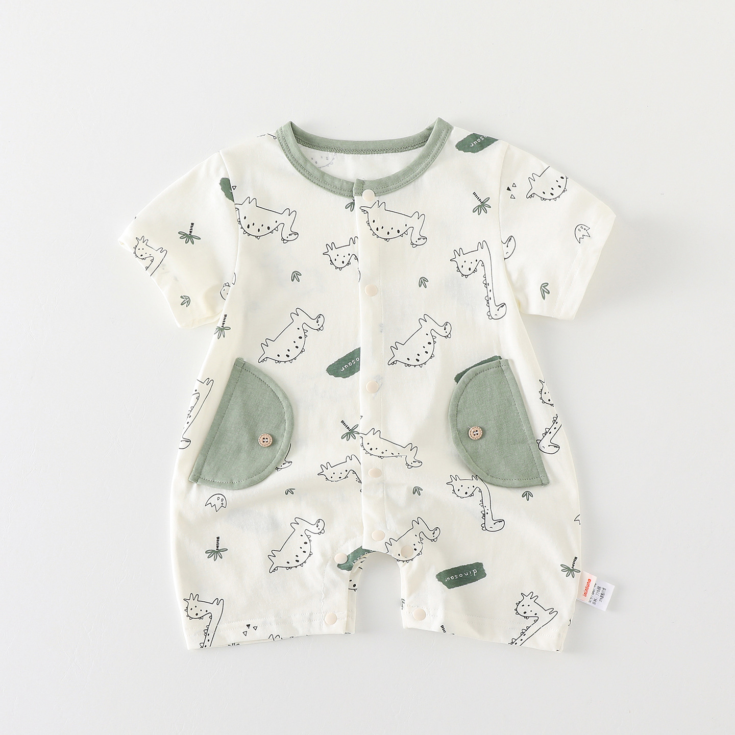 106059819@qq.com 0-18 Months Newborn Romper, Summer Thin Short-sleeved Clothing, Boy Baby Jumpsuit, Fresh And Stylish Outdoor Outfit_voghion.com
