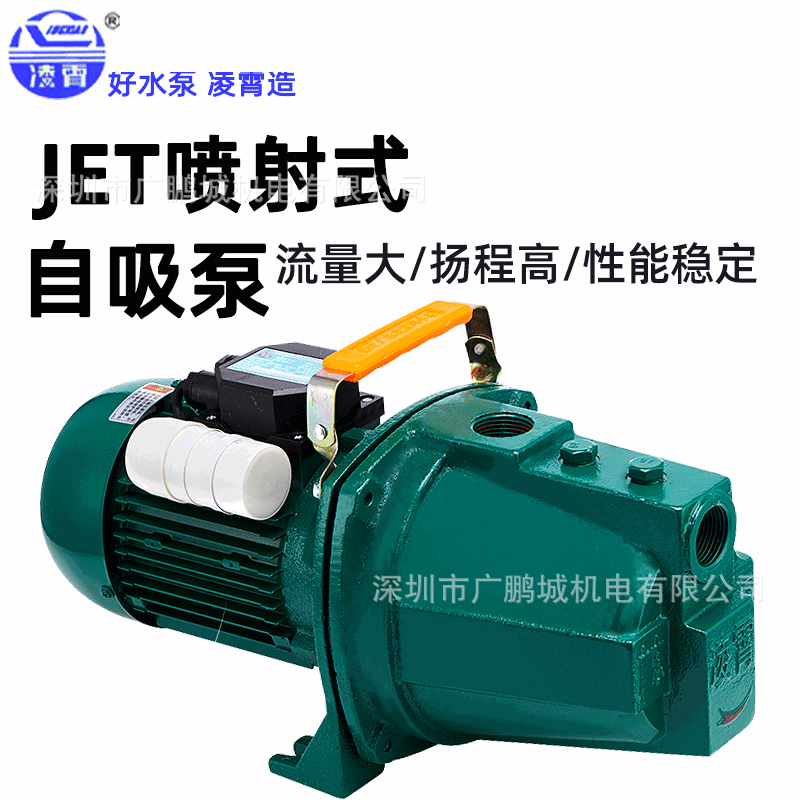 广东凌霄水泵JET150家用自吸泵喷射泵水塔抽水机井水抽水泵JET100