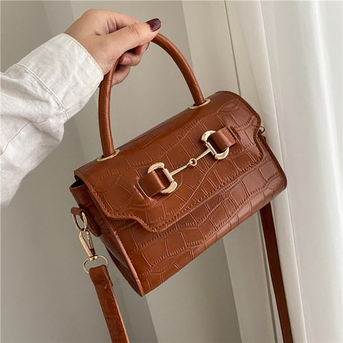 Manufacturer wholesale small handbags for women  new Korean style trendy stone pattern small square bag simple shoulder crossbody bag