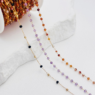 diy����朗l18k����ɫ2mm��ɫ��Ȼ��ʯ�� �����С�Ʒ���