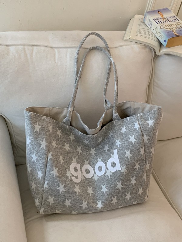 Universal double-sided cloth bag, capacious one-shoulder bag