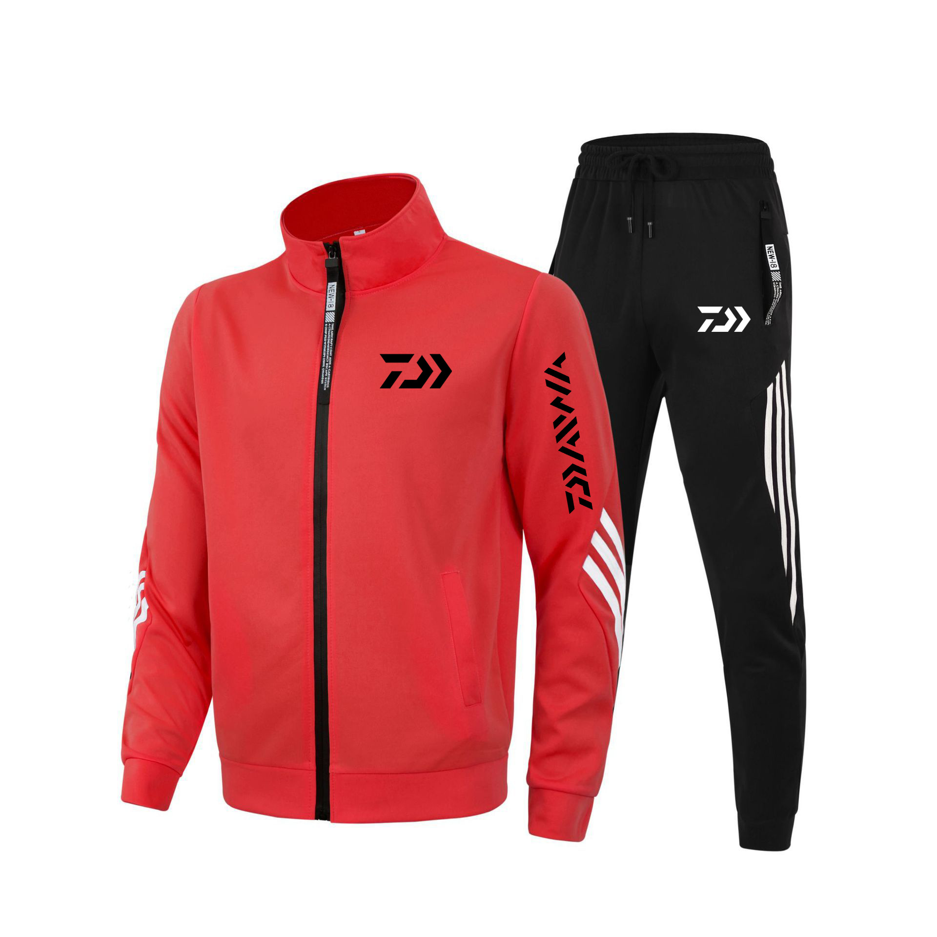 001 2023 Spring And Autumn New Men's Casual Zipper Jacket Unisex Outdoor Running Sports Set_voghion.com