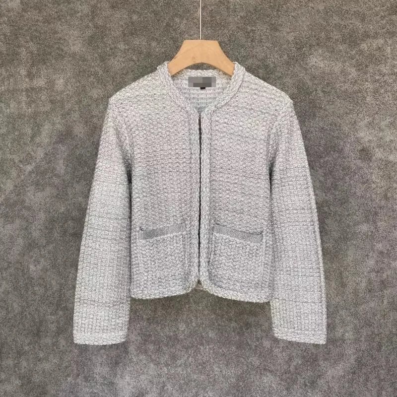 Wholesale Supply, Dropshipping Agent, In-Stock Special Price Mj Chanel-Style Silver Thread Tweed Knit Cardigan 278 Wholesale Supply, Dropshipping Agent, In-Stock Special Price Mj Chanel-Style Silver Thread Tweed Knit Cardigan 278