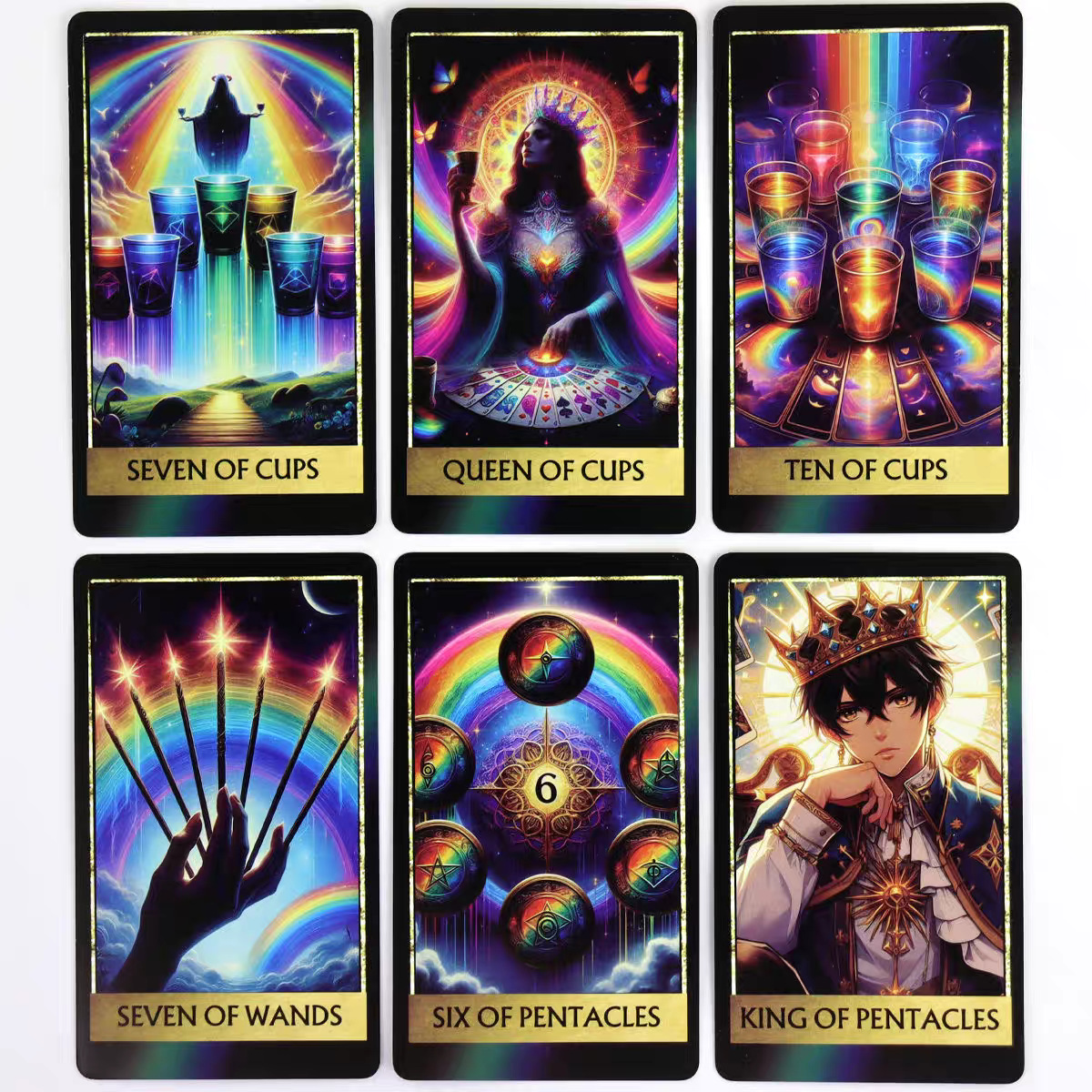 Regenbogen Tarotkarten Englisch Partyspiel Brettspiel Set_voghion.com