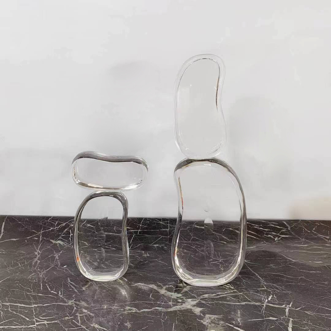 現代簡約樣板房間客廳水晶擺件家居茶幾玄關櫃軟裝飾品售樓處擺設