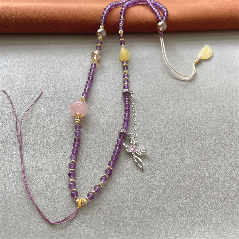 emerald pendant with amethyst wax agate