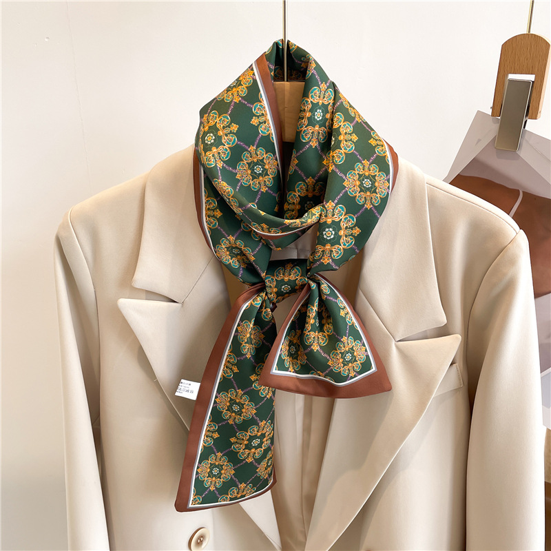 42g Weight Silk Scarf Classification Daily Occasion Satin Material Printing Pattern Summer Season Women's Gender Printing Design Elegant, IG Style Style Women's IG Style Elegant Printing Satin Printing Silk Scarf 11