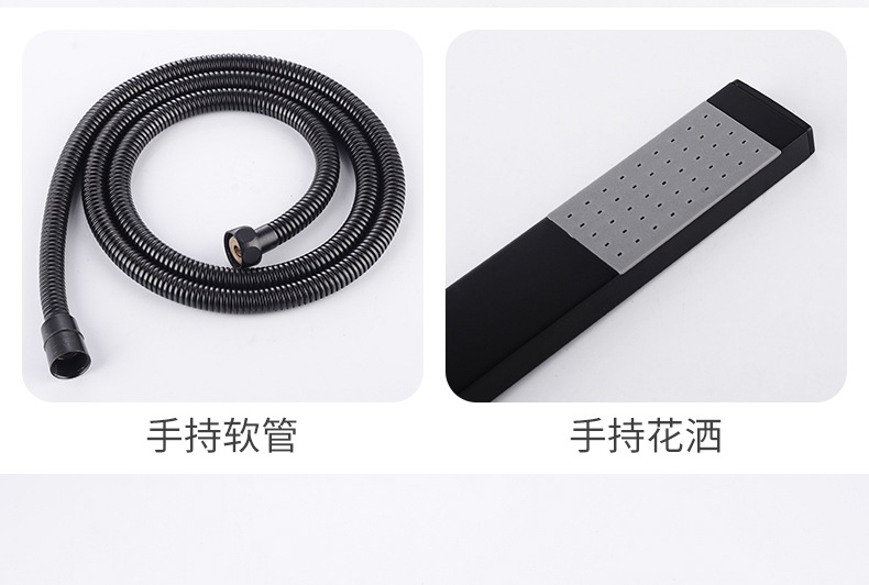 Waterfall-style bathtub faucet wall-mounted, hot and cold shower head set into wall-mounted bathtub faucet undefined