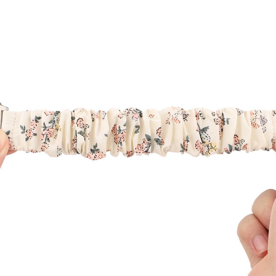 Adecuado para Fitbit Versa3 correa de intestino grueso poliéster elástico tela impresa banda de pelo correa elástica