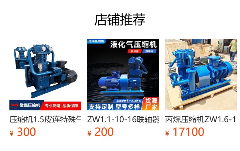 New Ammonia Compressor 2.0 Direct-Connected Special Gas Compressor Piston Refrigeration Air Compressor