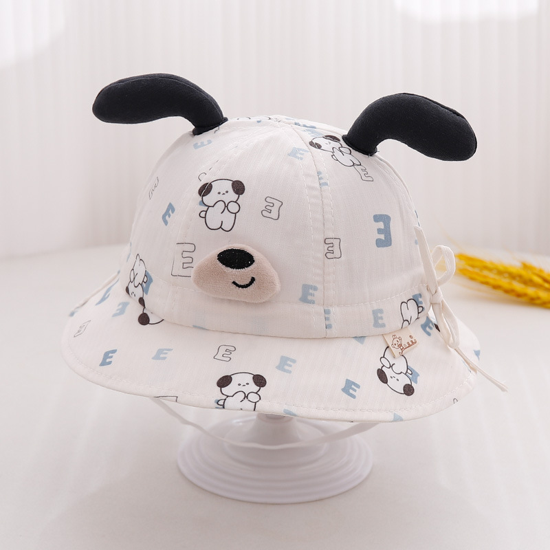 Sombrero de bebé primavera y otoño delgado ajustable sombrero de pescador bebé sombrero de sombrero de verano bonita caricatura