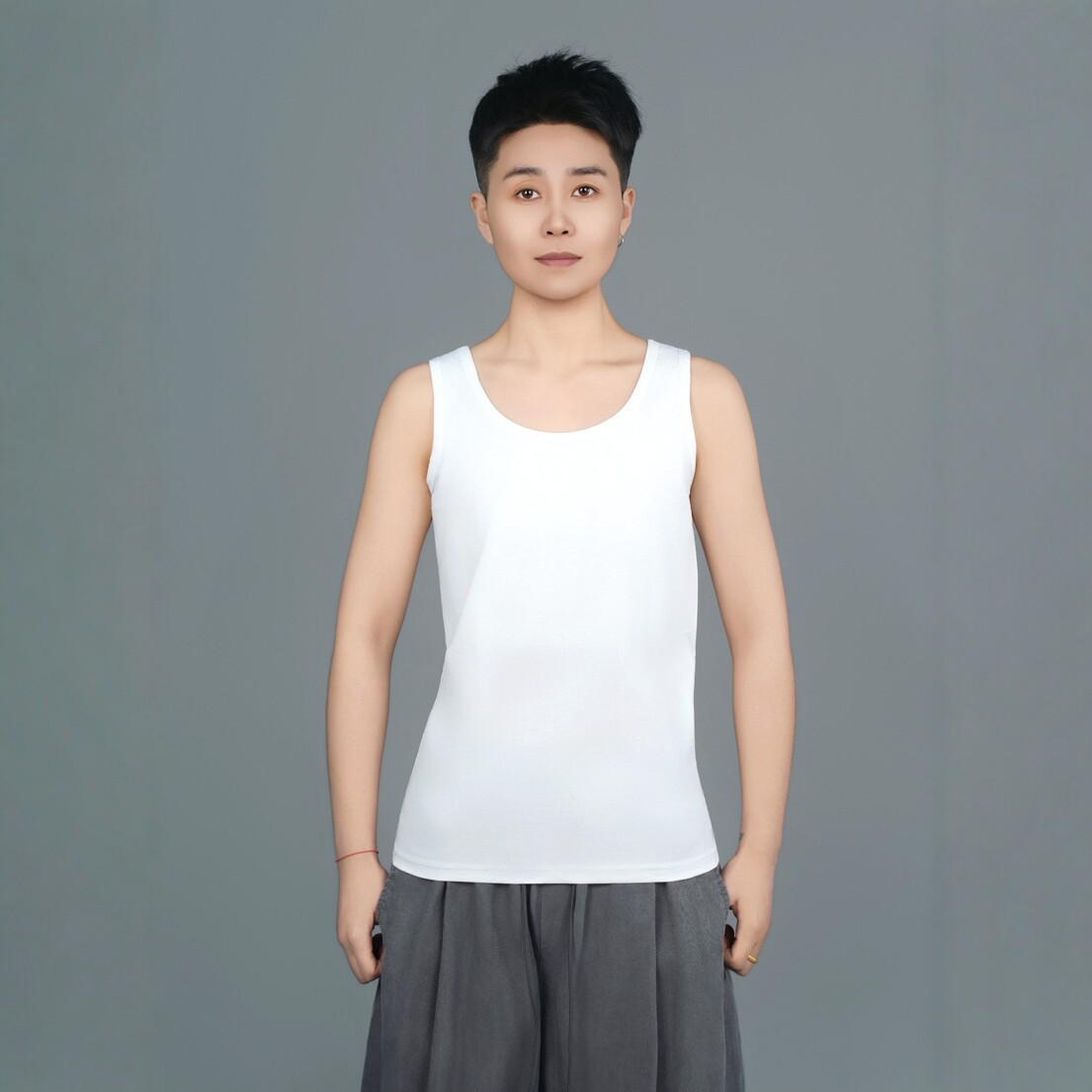 Longline chest binder vest for reducing large busts, comfortable chest compression cotton shapewear, flat chest sports bra, chest binder
