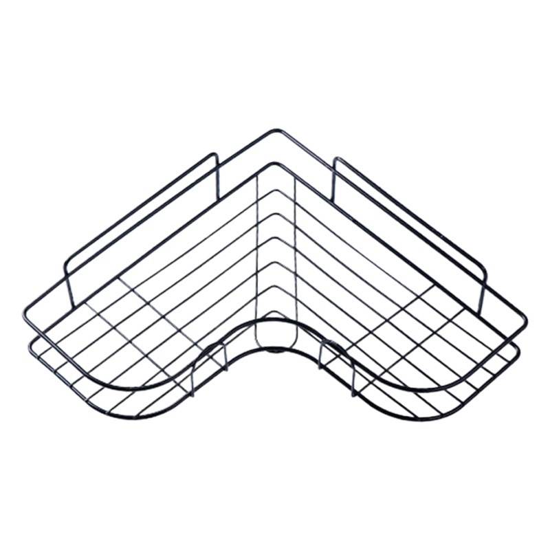 Estante de almacenamiento triangular sin perforaciones cocina baño estante de almacenamiento baño esquina montado en la pared estante de almacenamiento multifuncional