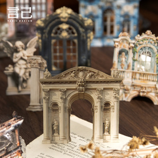 Yanji Dream Manor Series Laser Hard Card Material Light Retro Door and Window Handbook DIY Background Base Material Paper
