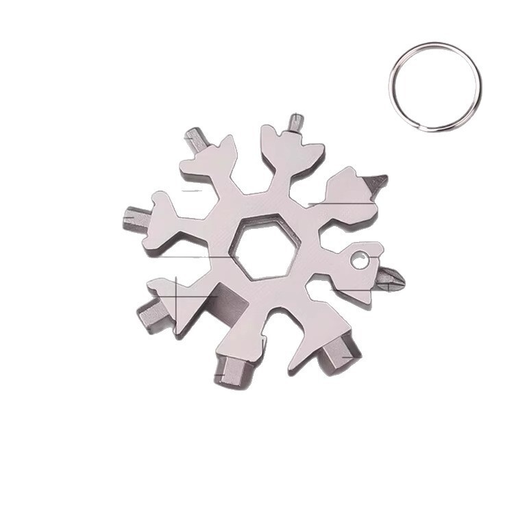 【新規0.01入手】多機能スノーフレークレンチ ステンレス製八角キー ガジェット ポータブルレンチ|undefined