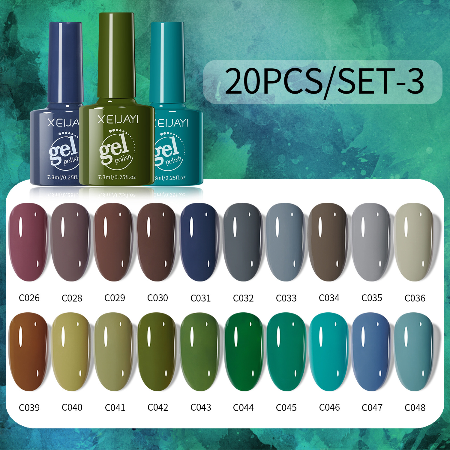 20 colors suit 7.3 Summer popular 20 Colors Nail Polish glue 2024 New phototherapy glue popular white manicure