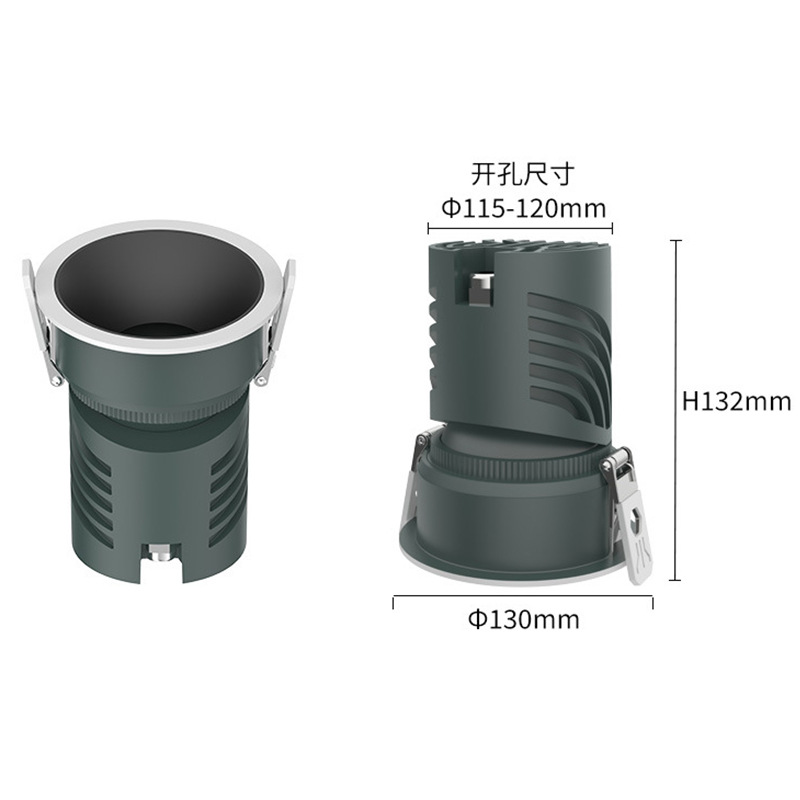 Anti-deslumbrante LED de alta potencia downlight sala de estar dormitorio borde estrecho sin lámpara principal de la colina de la nueva lámpara de punto