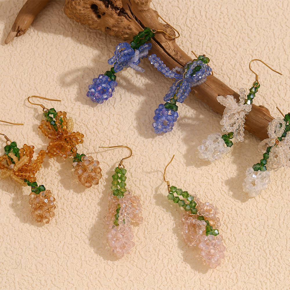 Bow Pineapple Stainless Steel Earrings