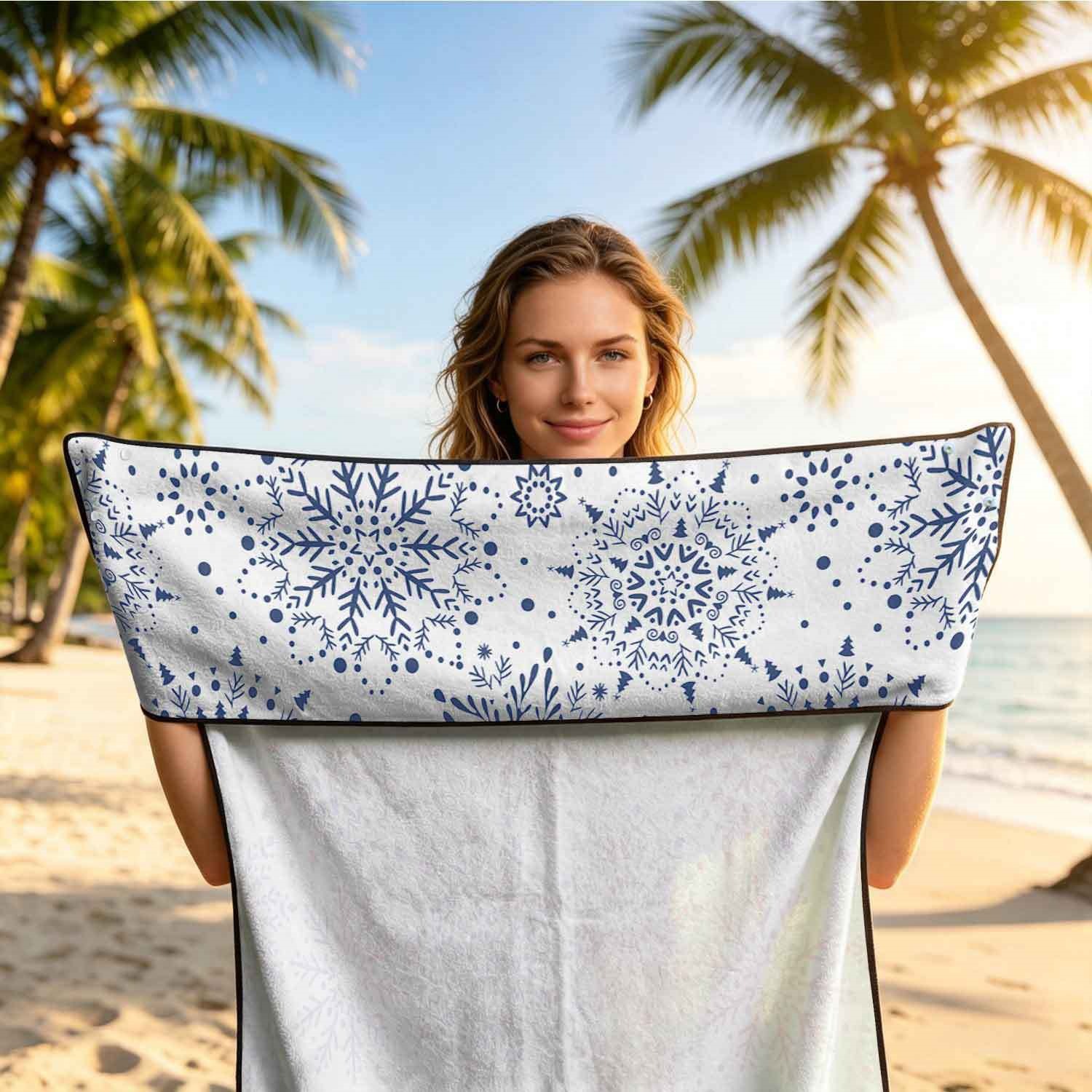 Geometric Bath Towel Car Seat Cover 2-in-1 Microfiber Outdoor Beach Car Dual-Use Universal Seat Cushion
