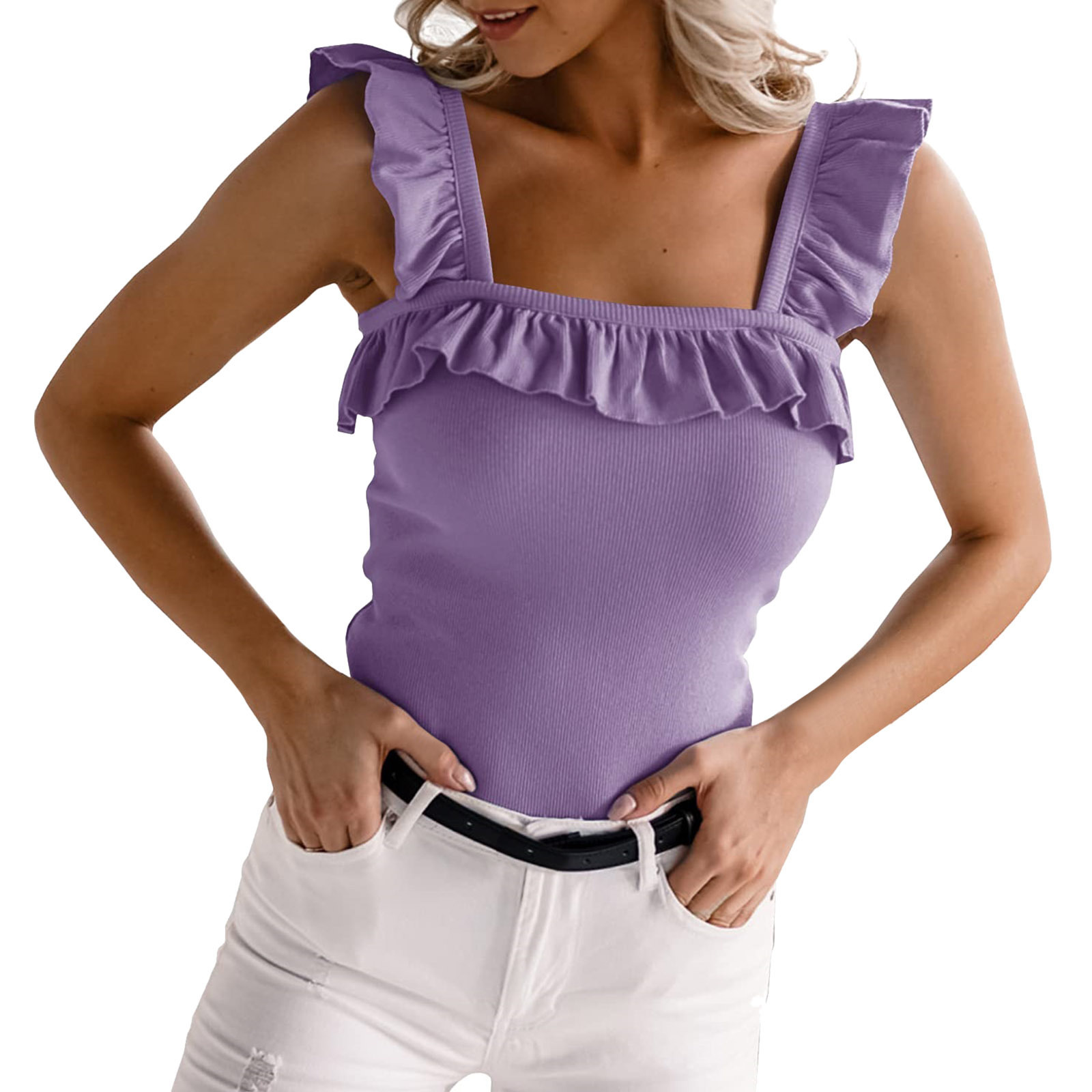 INS Stil 2023 Sommer Neue Nachtclub Mode Sexy Strap Open Back aushöhlen Slim Fit Offenen Nabel Tank Top_voghion.com